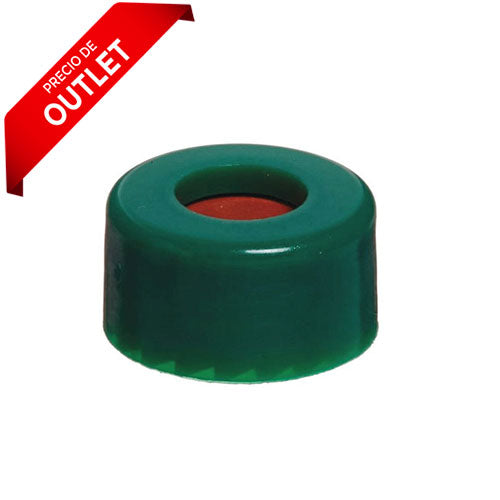 3213. TAPON DE ROSCA DE POLIPROPILENO VERDE 9MM RAM PTFE/BUTYL HULE LINED PAQUETE C/100 PIEZAS - FINNERAN