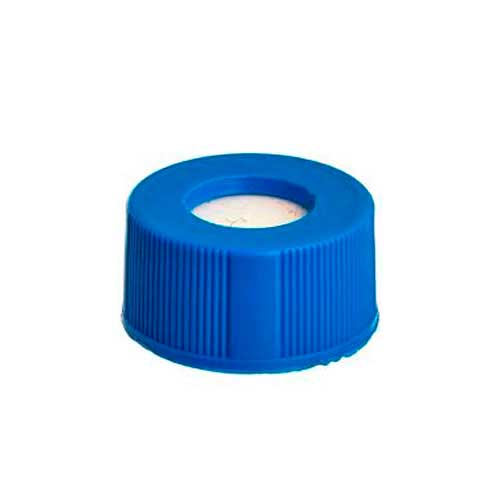 24205. TAPON DE ROSCA DE POLIPROPILENO AZUL 9MM RAM DE TEFLON/SILICON LINED PAQUETE C/100 PIEZAS FINNERAN
