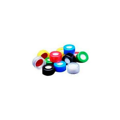 2134. TAPON DE ROSCA DE POLIPROPILENO VERDE 9MM RAM SMOOTH CAP PTFE/SILICON W/SLIT LINED PAQUETE C/100 PIEZAS - FINNERAN