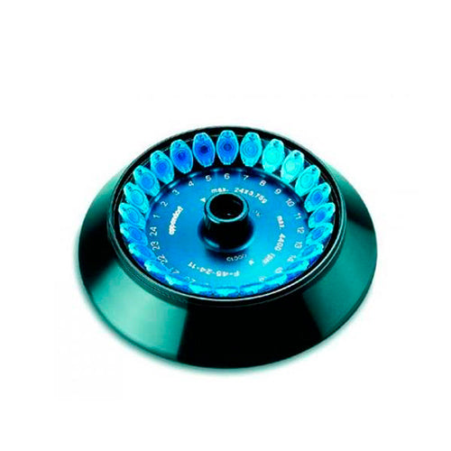 533. ROTOR DE ANGULO FIJO FA-45-24-11 ALUMINIO C/TAPA HERMETICA P/AEROSOLES P/24 TUBOS DE 2.0ML P/CENTRIFUGA 5415D/R EPPENDORF