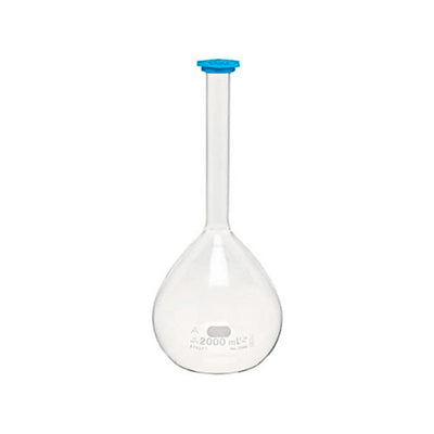 2664. MATRAZ VOLUMETRICO DE VIDRIO 200ML CLASE A C/TAPA A PRESION - PYREX