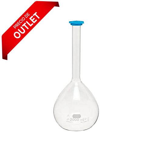 2664. MATRAZ VOLUMETRICO DE VIDRIO 200ML CLASE A C/TAPA A PRESION - PYREX