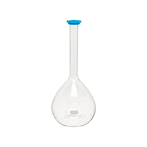 2664. MATRAZ VOLUMETRICO DE VIDRIO 200ML CLASE A C/TAPA A PRESION - PYREX