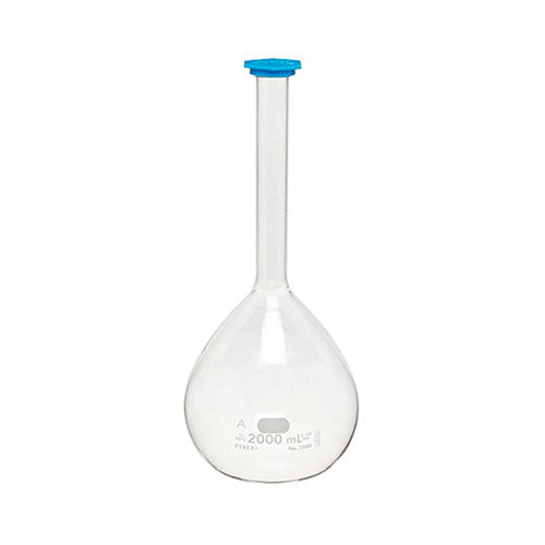 3463. MATRAZ VOLUMETRICO DE VIDRIO 2LT CLASE A C/TAPA A PRESION - PYREX