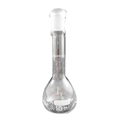 1274. MATRAZ VOLUMETRICO DE VIDRIO CLASE A 10ML C/TAPON DE TEFLON - PYREX