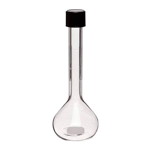 1268. MATRAZ VOLUMETRICO DE VIDRIO CLASE A 25ML C/TAPA DE ROSCA - PYREX