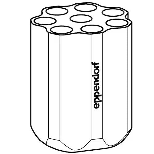 8186. ADAPTADOR P/8 TUBOS CONICOS 15ML - EPPENDORF