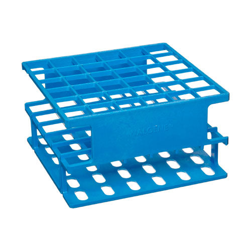 52077. GRADILLA P/36 TUBOS 16MM DE PLASTICO COLOR AZUL AUTOCLAVABLE - NALGENE
