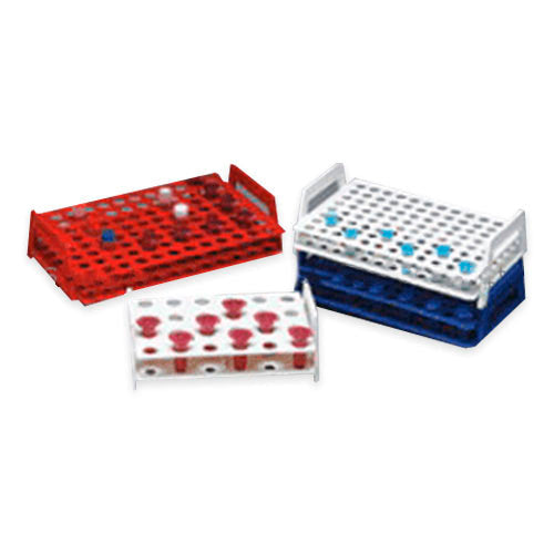 12273. GRADILLA P/96 MICROTUBOS 1.5ML APILABLE DE PLASTICO COLOR BLANCO AUTOCLAVABLE - NALGENE