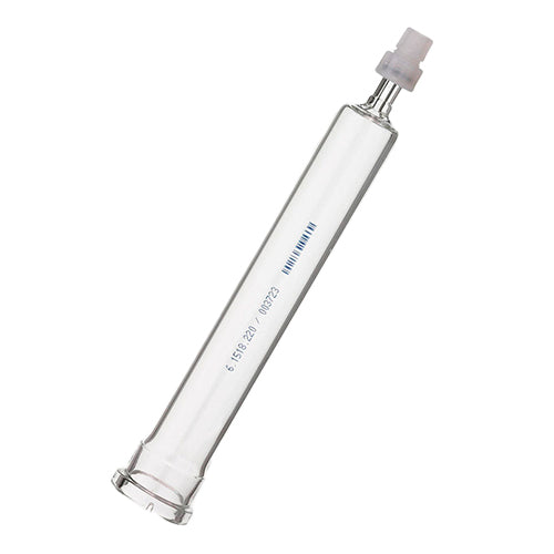 23010. CILINDRO DE VIDRIO CLARO 20ML, ROSCA M6 METROHM