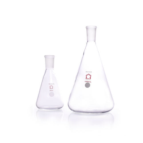 52251. MATRAZ ERLENMEYER DE VIDRIO 125ML BOCA ESTRECHA JUNTA 24/40 - KONTES