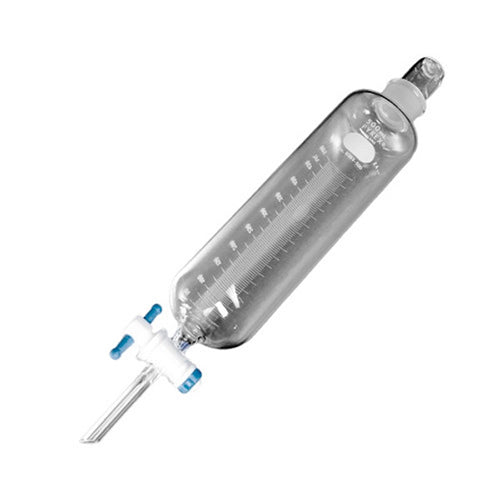 3472. EMBUDO DE SEPARACION DE VIDRIO 125ML FORMA CILINDRICA GRADUADA C/LLAVE Y TAPON - PYREX