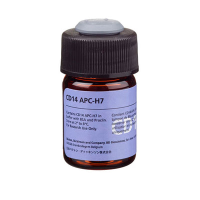 29743. APC-H7 MOUSE ANTI-HUMAN CD14 CLONE MOP9 (ALSO KNOWN AS MOP-9) (RUO (GMP)) 100 TESTS BD