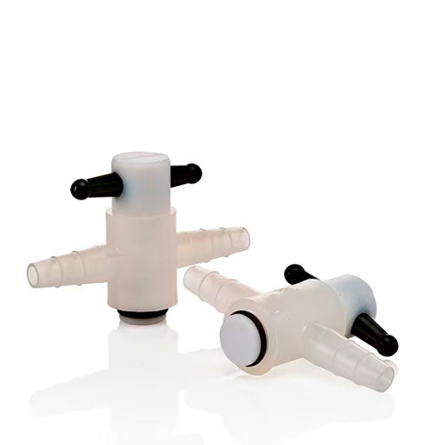 31266. LLAVE DE PASO 2 VIAS DE POLIPROPILENO C/TAPON PTFE/TFE 2MM C/6 NALGENE