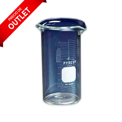 15275. VASO DE VIDRIO FARMACEUTICO 125ML DOBLE PICO Y GRADUACION - PYREX