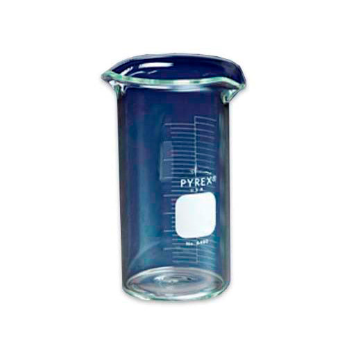 15275. VASO DE VIDRIO FARMACEUTICO 125ML DOBLE PICO Y GRADUACION - PYREX
