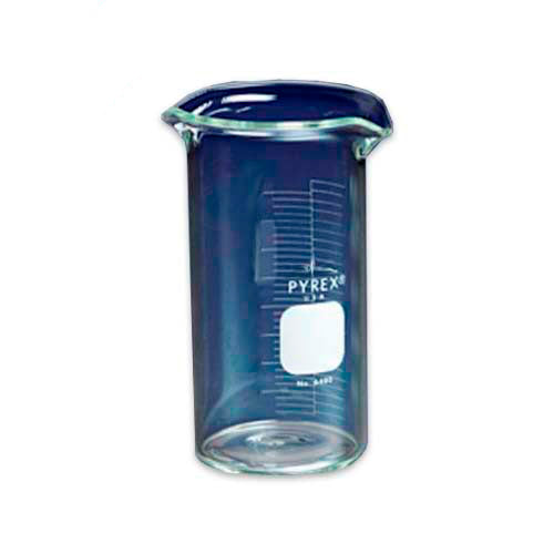 15276. VASO DE VIDRIO FARMACEUTICO 1LT DOBLE PICO Y GRADUACION - PYREX