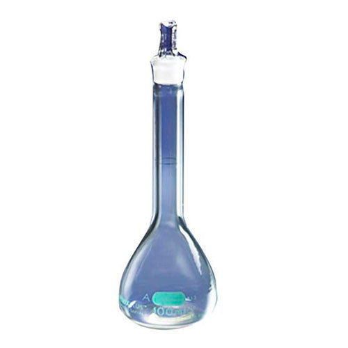 1246. MATRAZ VOLUMETRICO DE VIDRIO CLASE A 200ML RECUBIERTO DE PVC C/TAPON ESMERILADO PLUS - PYREX