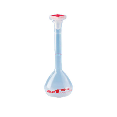 51997. MATRAZ VOLUMETRICO DE PLASTICO (PMP) 100ML CLASE A C/TAPON CERTIFICADO C/2 - BRANDTECH