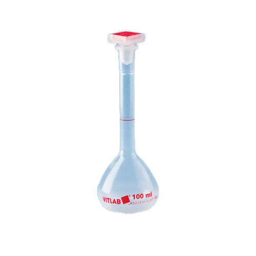 51997. MATRAZ VOLUMETRICO DE PLASTICO (PMP) 100ML CLASE A C/TAPON CERTIFICADO C/2 - BRANDTECH