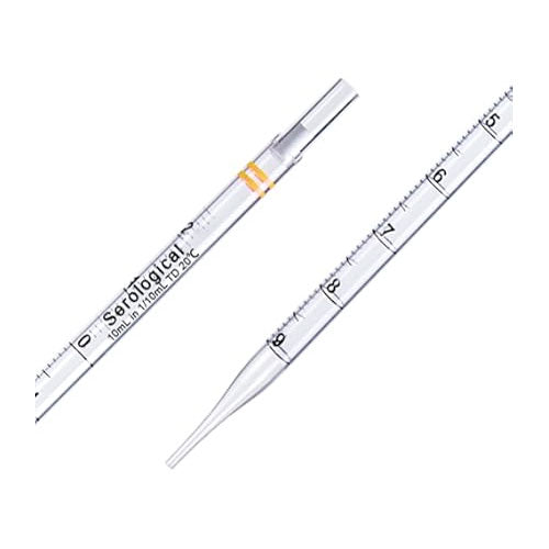 51395. PIPETA SEROLOGICA DE VIDRIO 2ML (1/100) ESTERIL, DESECHABLE, LIBRE DE PIROGENOS C/TAPON ALGODON C/25 PIEZAS - KIMAX