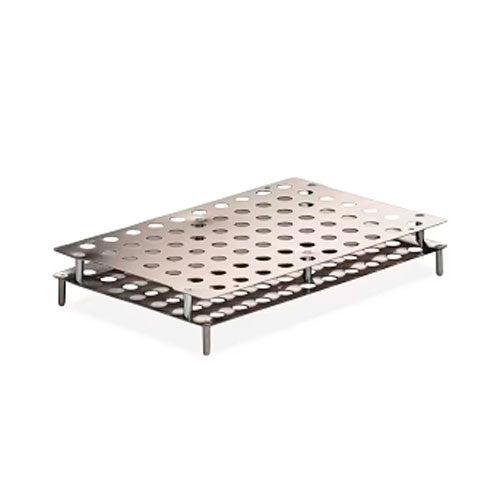 24228. GRADILLA P/70 TUBOS DE ENSAYO 12-13MM, RECTANGULAR DE ACERO INOXIDABLE TIPO 304 LABCONCO
