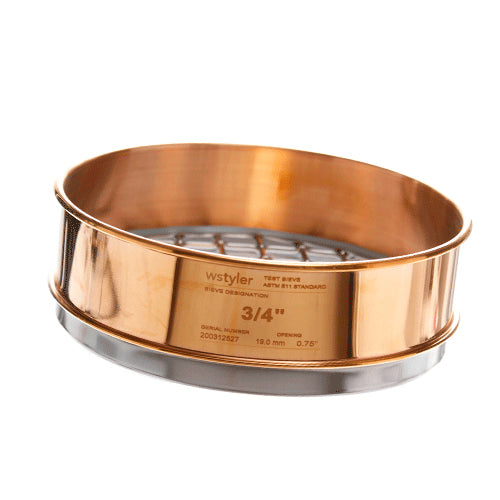 23381. TAMIZ (CEDAZO) 18PULG MARCO DE LATON Y MALLA DE ACERO INOXIDABLE 3/4PULG TYLER