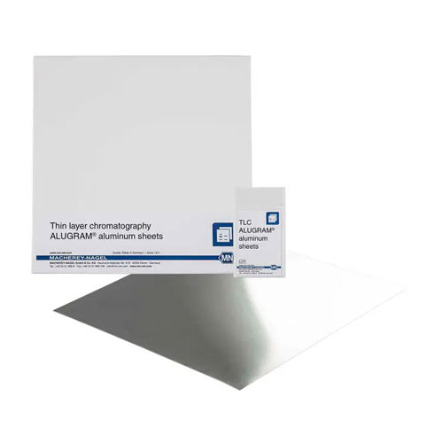 51972. LAMINAS DE ALUMINIO TLC 20X20CM C/CAPA DE GEL DE SILICE ALUGRAM XTRA C/25 - MACHEREY-NAGEL