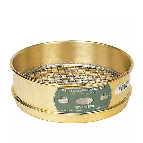 23361. TAMIZ (CEDAZO) 8PULG MARCO DE LATON Y MALLA DE ACERO INOXIDABLE #25, 25BS8  ADVANTECH