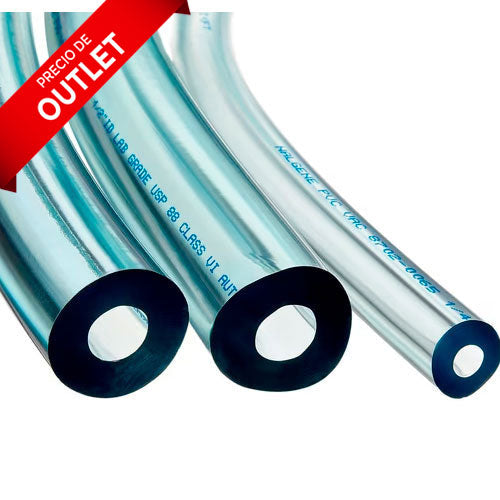 30080. TUBERIA (MANGUERA) PVC TRANSPARENTE SIN FTALATOS 1/2 X 1-1/8PULG GROSOR 5/16PULG NO ESTERIL PIEZA C/1 METRO NALGENE