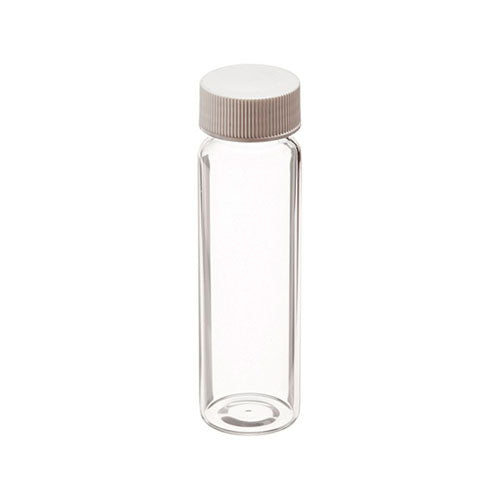 30291. VIAL VIDRIO CLARO 20ML C/TAPA SOLIDA DE POLIPROPILENO BLANCO 24-400MM Y REVESTIMIENTO DE TEFLON C/72 FINNERAN