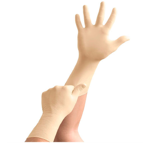 51295. GUANTES DE LATEX NATURAL SIN POLVO ESTERIL #6.5 P/CUARTO LIMPIO PAQUETE C/10 PARES - ACCUTECH