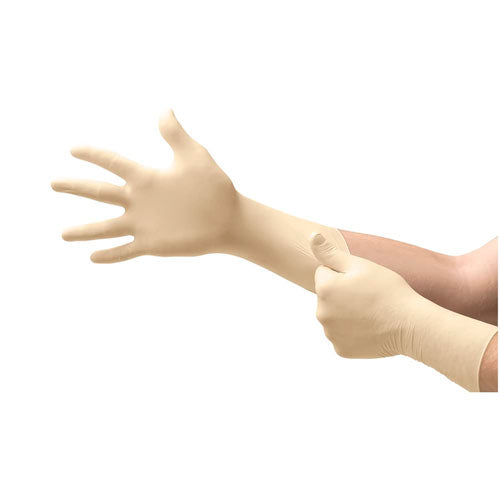 51297. GUANTES DE LATEX NATURAL SIN POLVO ESTERIL #9 PAQUETE C/10 PARES - ACCUTECH