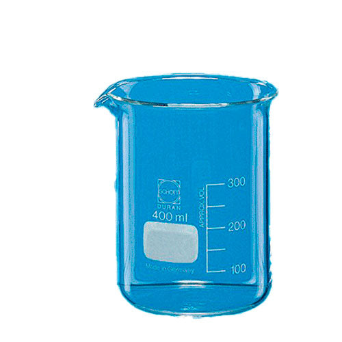 23499. VASO DE PRECIPITADO DE VIDRIO 400ML FORMA BAJA C/GRADUACION Y PICO BRAND