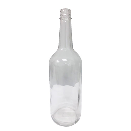 1979. BOTELLA TEQUILERA VIDRIO CLARO 1LT BOCA ANGOSTA SIN TAPA PAQUETE C/12 PIEZAS