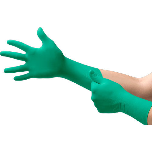 51985. GUANTES DE NITRILO VERDE NO ESTERIL TALLA GRANDE C/100 - TOUCHNTUFF