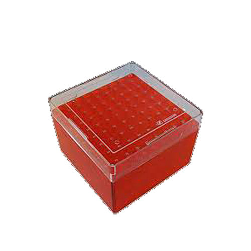 3492. GRADILLA DE POLICARBONATO CRYO BOX 81 ORIFICIOS C/TAPA C/VENTILACION - SARSTEDT