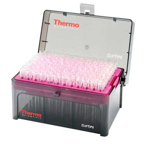 30307. PUNTAS 20UL CLARAS NO ESTERIL SIN FILTRO CLIPTIP CODIGO COLOR ROSA CAJA C/10 RACKS C/96 PIEZAS FINNTIP