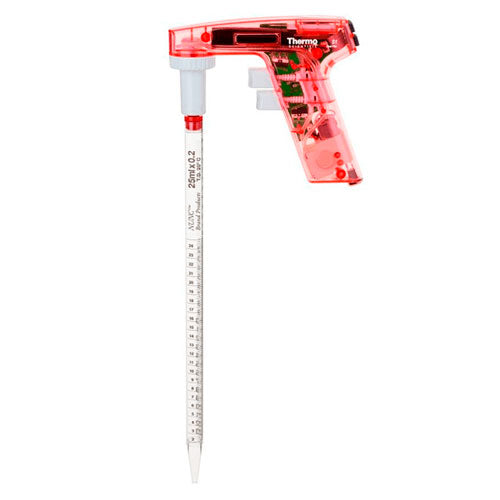 27711. PIPETEADOR ELECTRONICO S1, 1-100ML ROJO (INCLUYE CARGADOR UNIV, SOPORTE P/MESA Y PARED) 50/60HZ FINNPIPETTE THERMO SCIENTIFIC