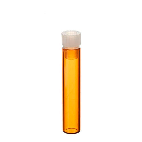 24206. VIAL VIDRIO AMBAR 1ML TAPA 8X40MM CONICA SNAP CAP PAQUETE C/100 PIEZAS FINNERAN