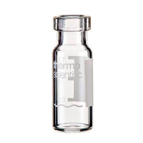 29830. VIAL VIDRIO CLARO 2ML, CRIMP TOP, FONDO PLANO SURESTART NIVEL 1 C/100 THERMO SCIENTIFIC
