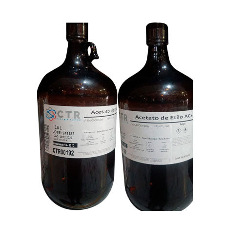52190. ACETATO DE ETILO RA VIDRIO AMBAR 3.5LT - CTR