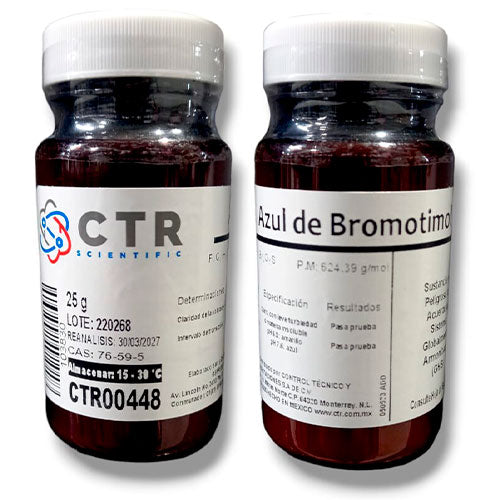 28548. AZUL DE BROMOTIMOL PLASTICO 25GR CTR