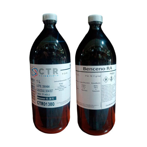 52188. BENCENO RA VIDRIO AMBAR 1LT - CTR