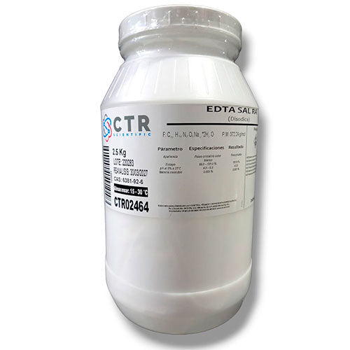 28562. EDTA SAL DISODICA RA PLASTICO 2.5KG CTR