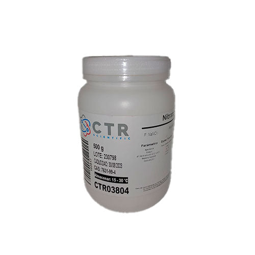 50939. NITRATO DE SODIO RA PLASTICO 500GR CTR