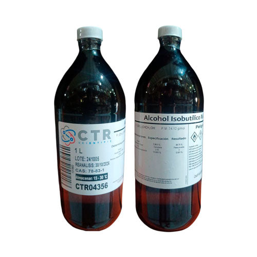 52184. ALCOHOL ISOBUTILICO RA VIDRIO AMBAR 1LT - CTR
