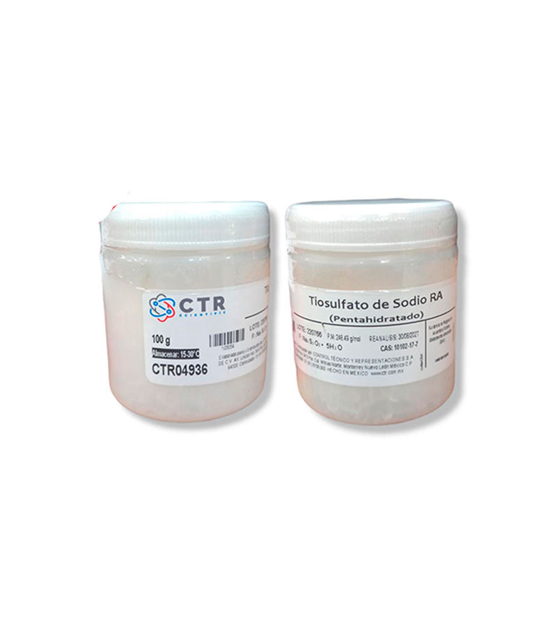 50899. TIOSULFATO DE SODIO PENTAHIDRATADO RA PLASTICO 100GR - CTR