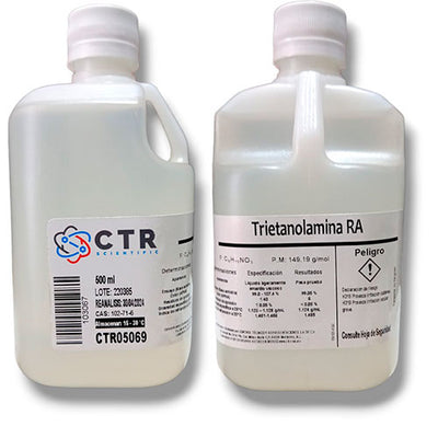 51866. TRIETANOLAMINA RA PLASTICO 500ML (PAQUETE C/3 PIEZAS) CTR