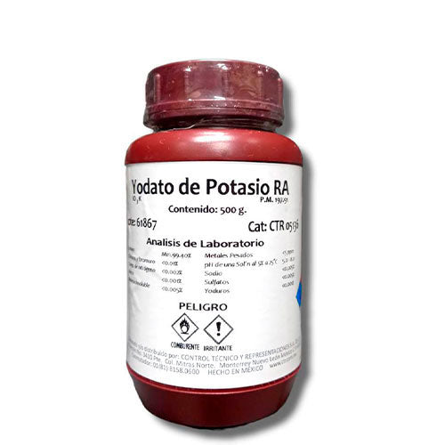 24556. YODATO DE POTASIO RA 500GR CTR